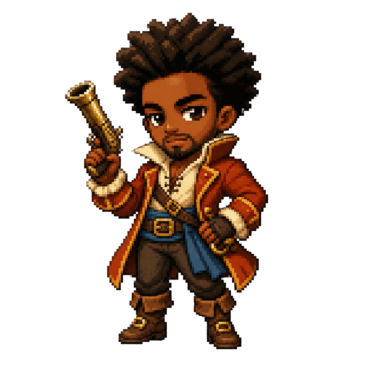 Malachi as an 8-bit pirate