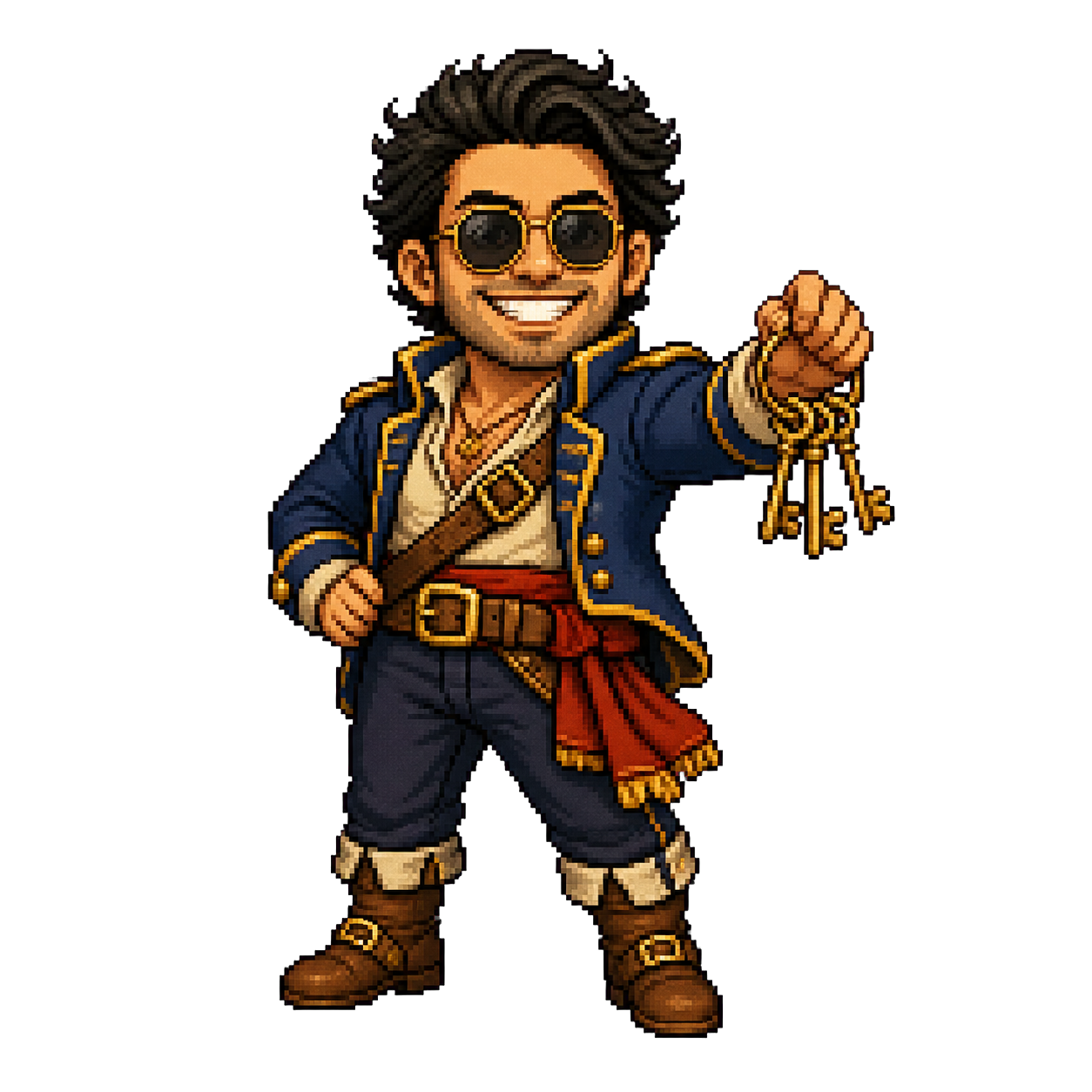 Adib as an 8-bit pirate