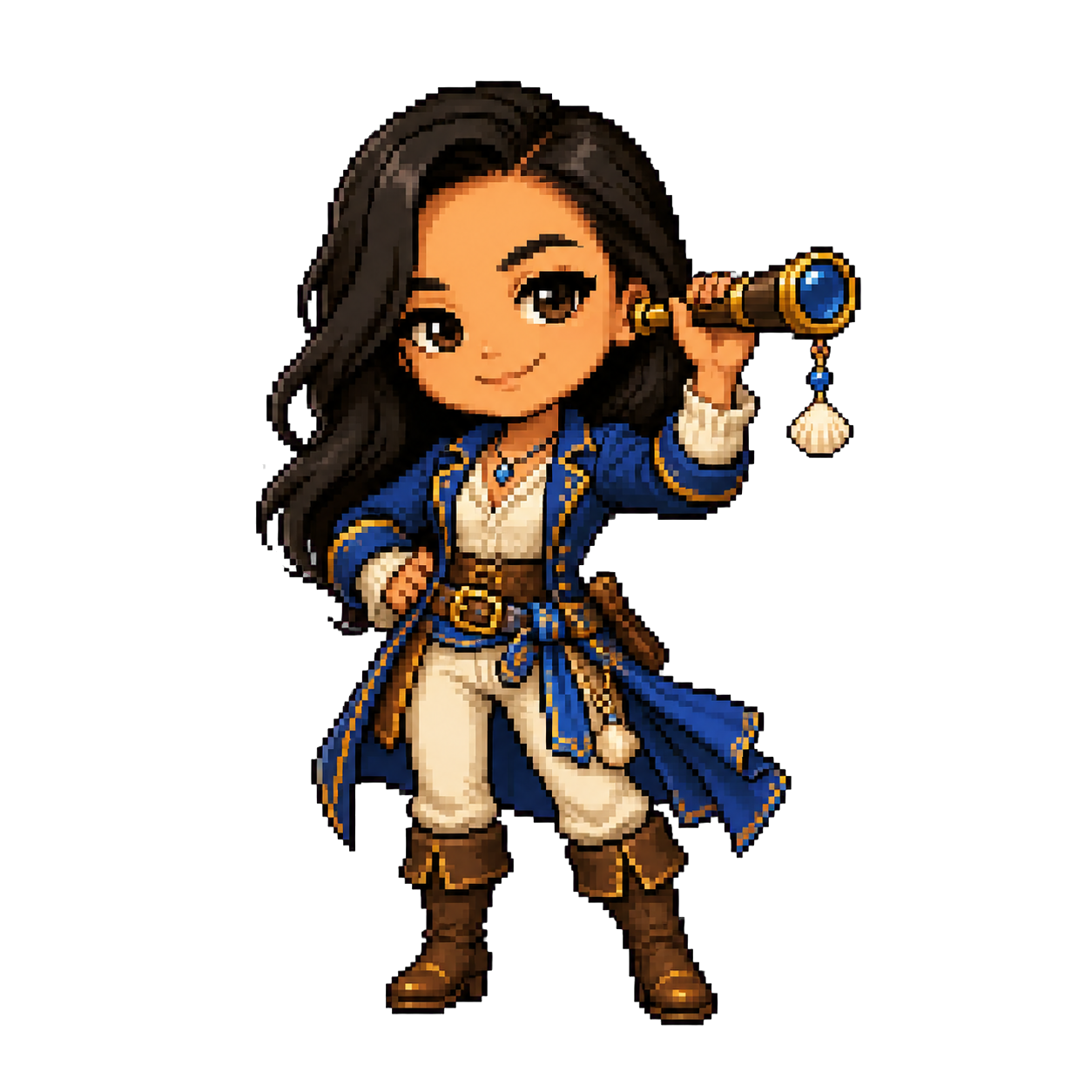 Ariana as an 8-bit pirate