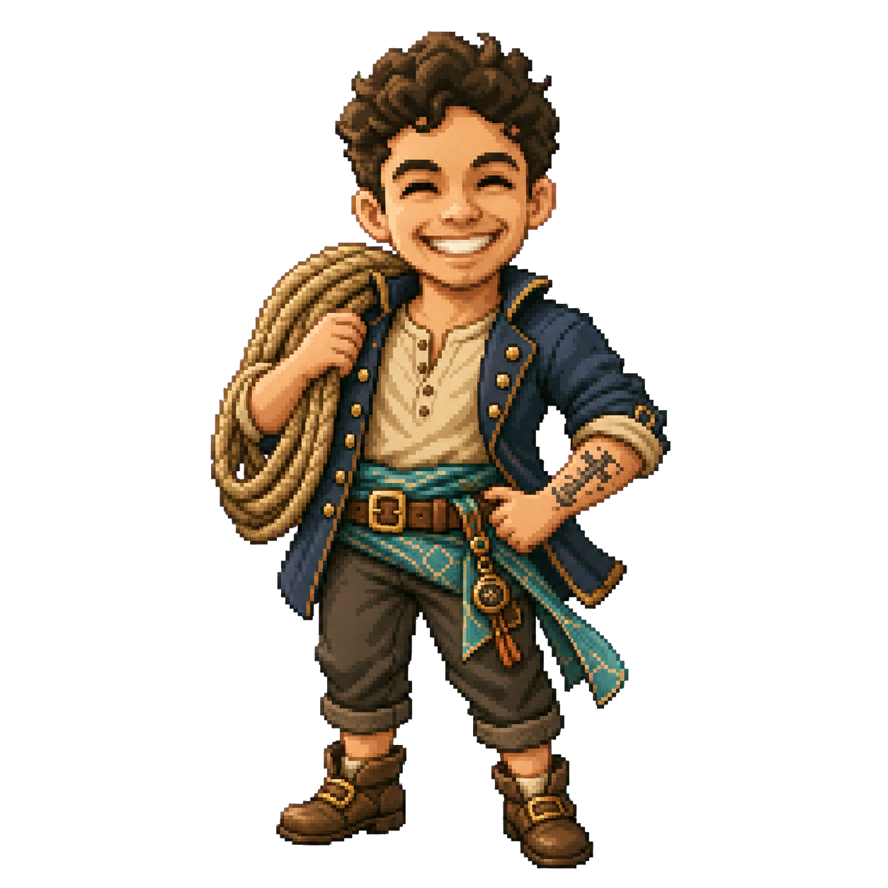 Finn as an 8-bit pirate